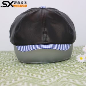 Leather Beret Cap